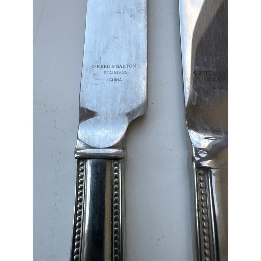 Reed & Barton Whitley Dinner Knife set of 4 Stainless‎ Steel MCM